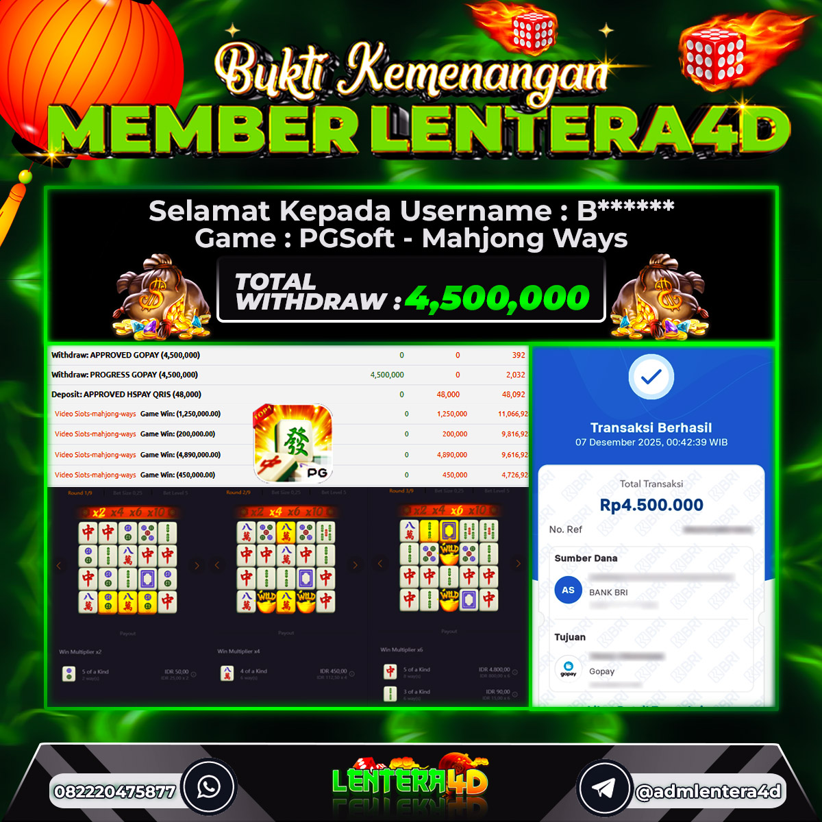 JACKPOT MAHJONG WAYS 07 DESEMBER 2025